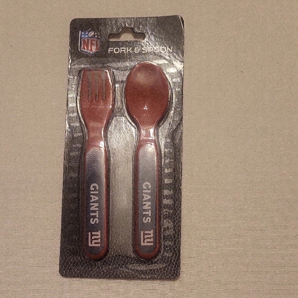 NFL Giants Fork and Spoon Set - Red